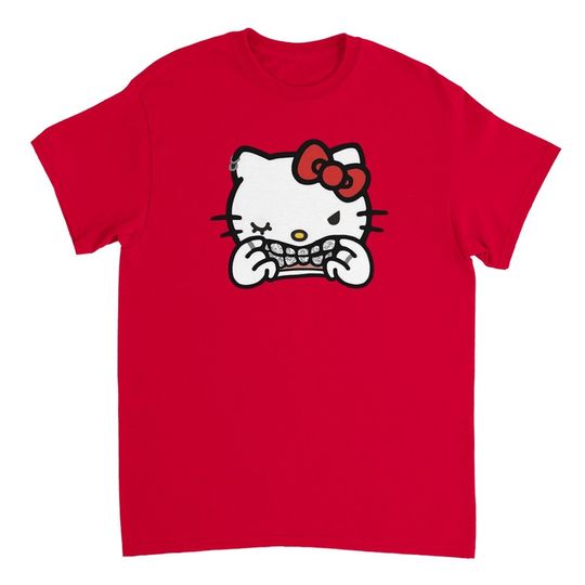 Hello Kitten Grillz Gangster Parody T Shirt