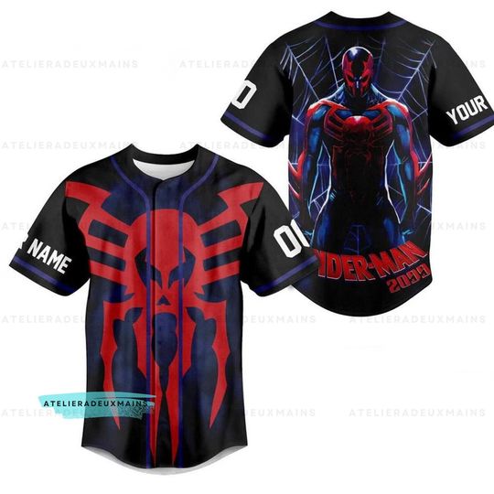 Spiderman Baseball Jersey, Spiderman Baseball Shirt, Superhero Jersey Shirt