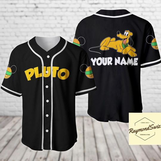 Pluto Dog Jersey Shirt, Custom Pluto Dog Jersey, Pluto Baseball Jersey, Pluto Jersey