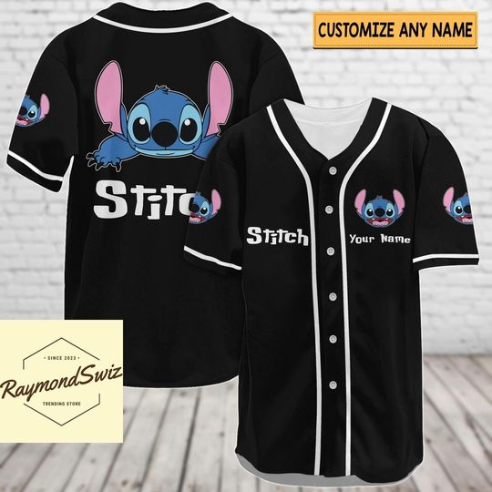 Stitch Jersey Shirt, Custom Stitch Baseball Jersey, Disney Stitch Baseball