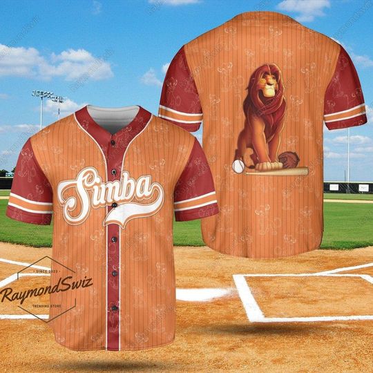 Simba Baseball Jersey, The Lion King Jersey, Lion King Baseball Shirt, Disney Lion Jersey Shirt