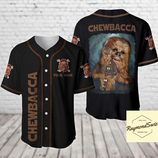 Chewbacca Jersey Shirt, Custom Chewbacca Baseball Shirt, Star Wars Jersey Shirt