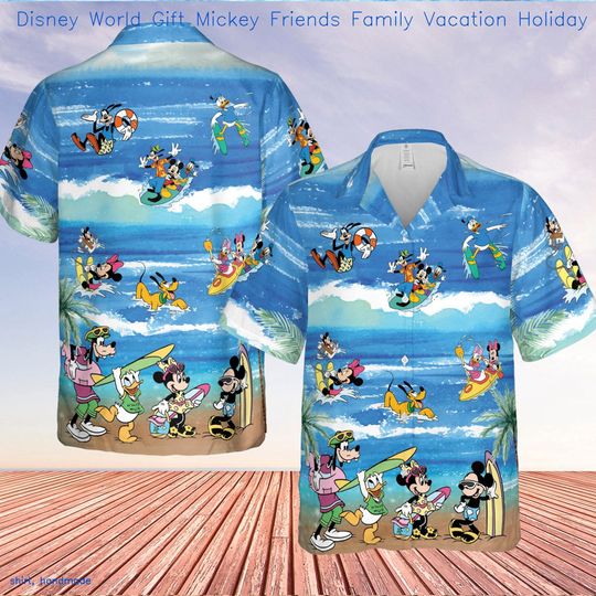 Hawaii Shirt Disney World Gift Mickey Friends Family Vacation Holiday Hawaiian Tshirt
