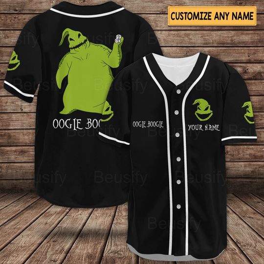 Oogie Boogie Jersey, Baseball Jersey Shirt, Oogie Boogie Shirt, Horror Movie Shirts