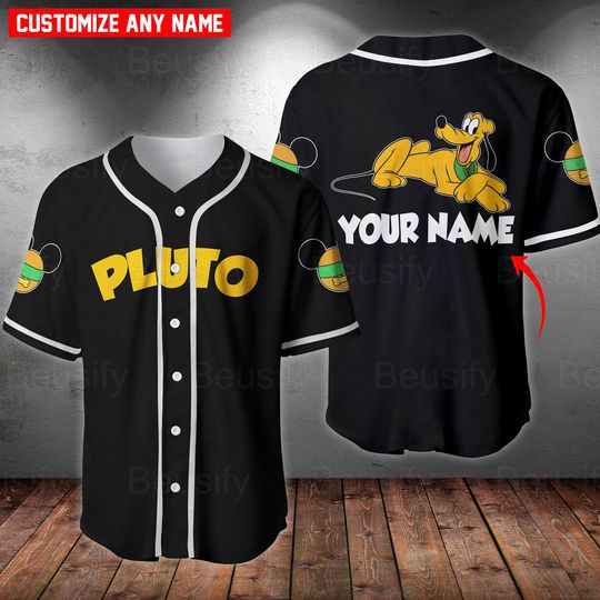 Personalized Pluto Dog Baseball Jersey, Pluto Jersey Shirt, Pluto Dog Baseball Shirt