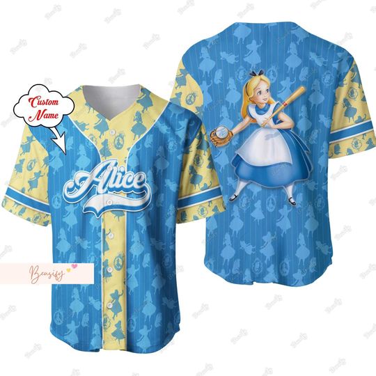 Alice In Wonderland Jersey, Personalized Alice Baseball Shirt, Cheshire Cat Jersey