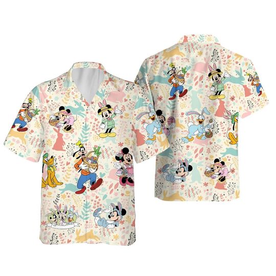 Mickey And Friends Happy Easter Day Hawaii Shirt
