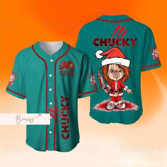 Chucky Jersey Shirt, Custom Chucky Baseball Jersey, Horror Movie Jersey