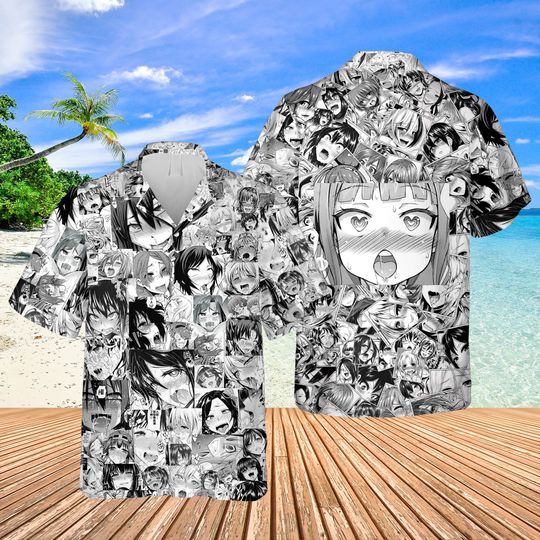 Anime Hawaiian Shirt, Anime Gift, Anime Lover, Anime Shirt, Anime Gift