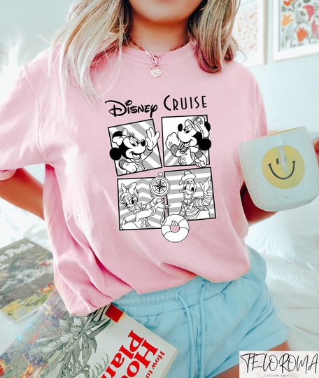 Retro Disney Cruise Shirt, Disney Characters Cruise Tee