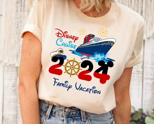 Disney Cruise Family Vacation Shirt, Mickey and Friends Let's Cruise Shirt