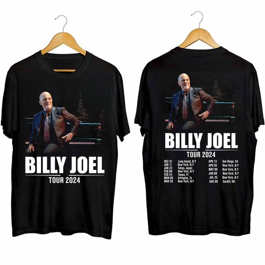 Billy Joel World Tour 2024 Shirt, Billy Joel Sweatshirt, Billy Joel 2024 Concert Hoodie, Billy Joel World Tour For Fan Unisex Tee