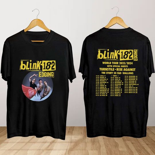 B182 World Tour 2024 T Shirt, B182 Concert T Shirt