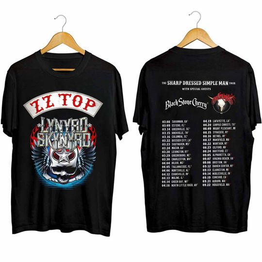 Lynyrd Skynyrd ZZ Top Tour 2024 Shirt, ZZ Top World Tour 2024 T Shirt