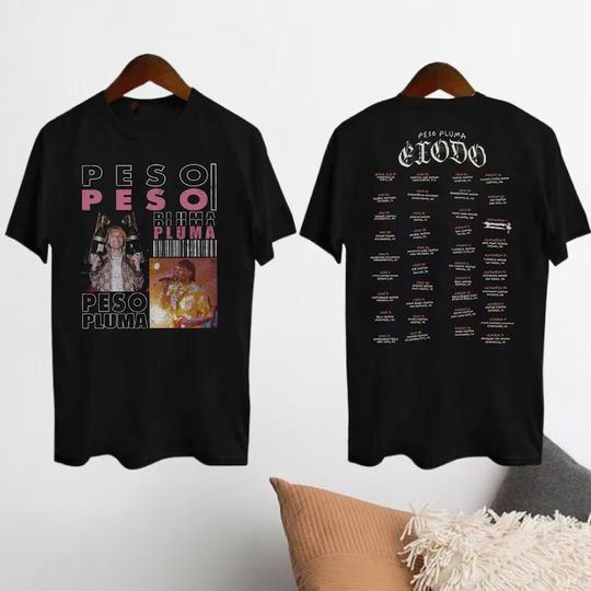 Peso Pluma Exodo Tour 2024 Shirt, 2024 Peso Pluma Tour Graphic T Shirt