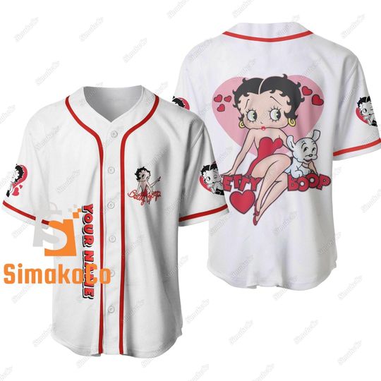 Betty Boop Shirt, Betty Boop Baseball Jersey, Betty Boop Jersey