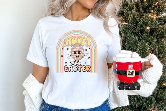 Hoppy Easter Shirt, Disco Ball Easter Shirt