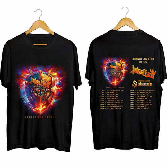 Judas Priest Invincible Shield 2024 Tour T-Shirt