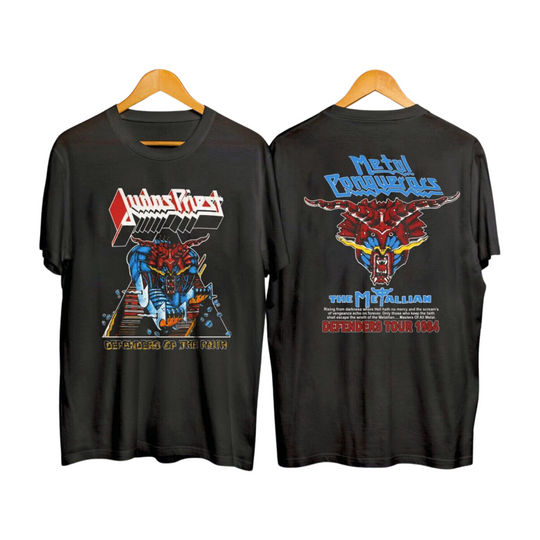 Vintage Judas Priest 1984 Defenders of The Faith Tour Dates T-Shirt
