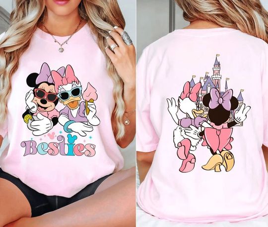 Besties Shirts,Minnie And Daisy Shirt, 2 Side Shirt, Disney Girl Trip Shirt