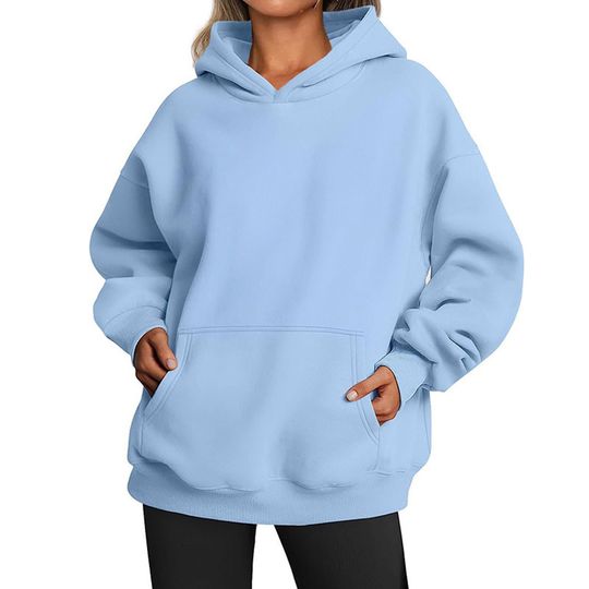 Basic Hoodie, Multi Colors Long Sleeve Casual Hoodie Thicken Minimalism Sweatshirts