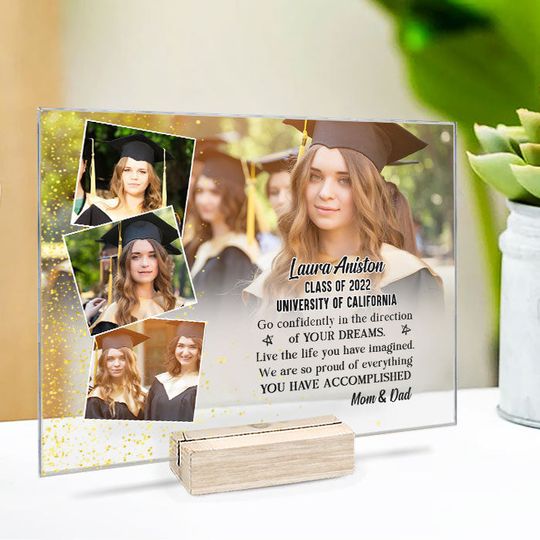 We Are So Proud Of Everything You Have Accomplished Custom Image Acrylic Plaque With Stand