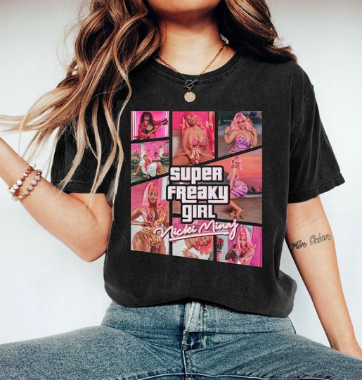 Nicki Minaj Washed T-Shirt, Nicki Minaj Retro 90's Fans Hoodie Rapper Fan Gift RnB