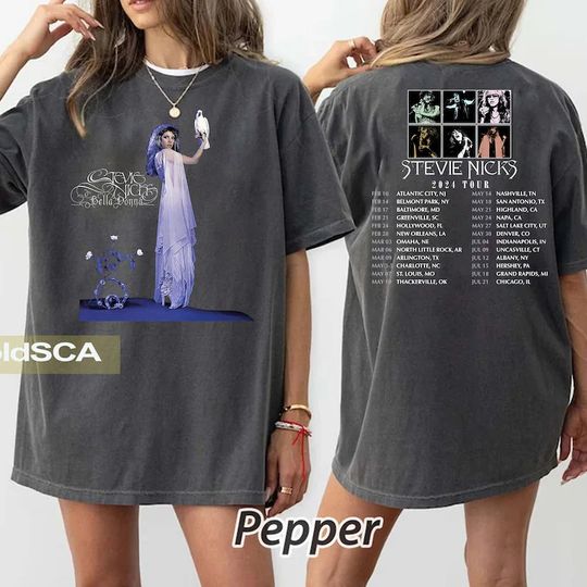 Stevie Nicks 2024 Tour Shirt, Fleetwood Mac Double Sided Shirt