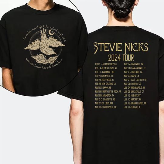 Stevie Nicks 2024 Tour Shirt, Fleetwood Mac Double Sided Shirt