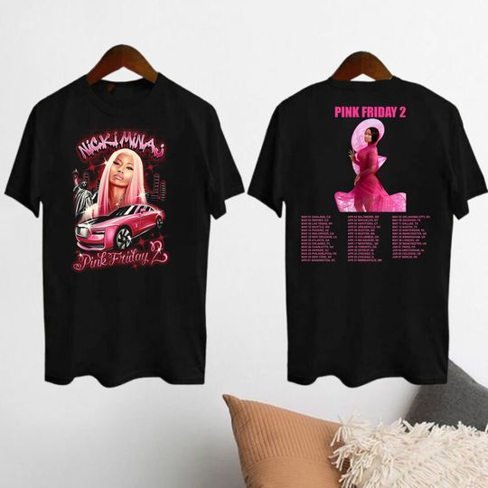 2024 Nicki Minaj Tour T-Shirt, Nicki Minaj Pink Friday 2 Concert Double Sided Shirt