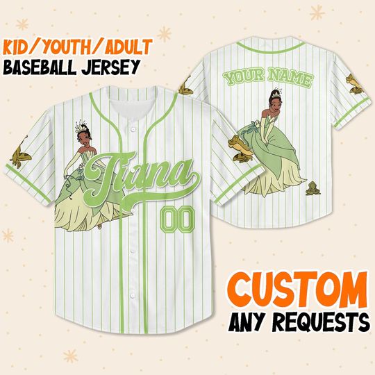 Personalized Disney Princess Tiana Princess and the Frog Simple Baseball Jersey