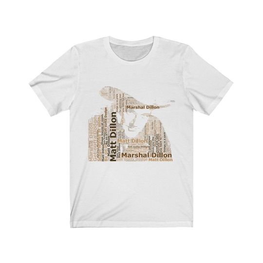 Marshall Matt Dillon Gunsmoke silhouette Quotes t-shirt, Gunsmoke Tee Shirt