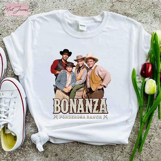 Bonanza Ponderosa Ranch Tshirt, TV Show Tshirt, Vintage Bonanza T-Shirt
