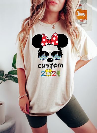 Personalized Minine Mouse Disney 2024 Shirt, Disney Matching Family Shirt