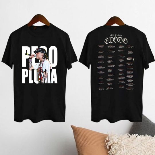 Peso Pluma Graphic T-Shirt, Exodo Tour 2024 Peso Pluma Shirt