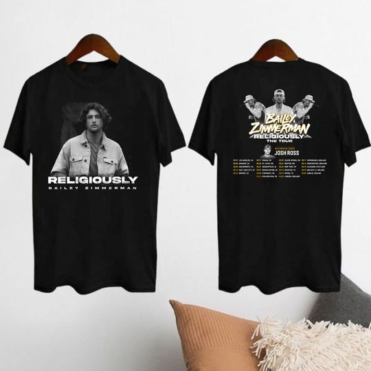 2024 Bailey Zimmerman Religiously Tour Shirt, Bailey Zimmerman Fan Shirt