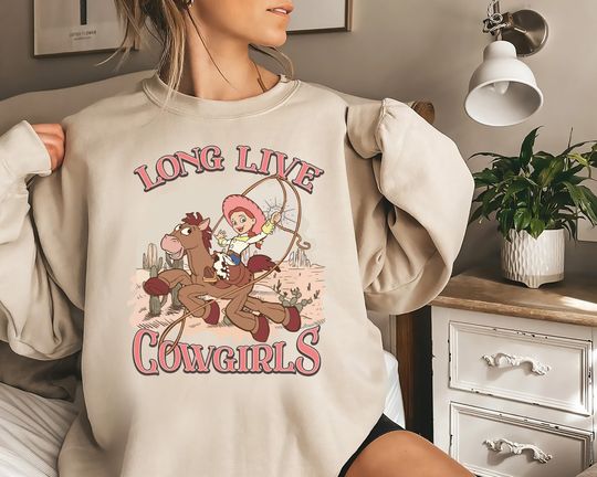 Jessie Long Live Cow Girl Sweatshirt, Disney Pixar Toy Story Shirt, Retro Disney Shirt