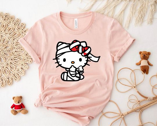 Hello Kitty Halloween Mummy Cat Tshirt, Hello Kitty T Shirt