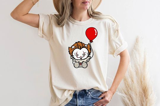 Hello Kitty Pennywise Tshirts, Halloween Hello Movie Kitty T Shirt
