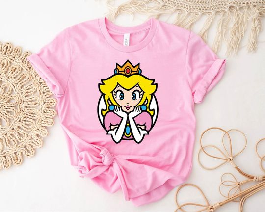 Princess Peach Star Shirt, Princess Peach Crown Shirt, Princess T Shirt