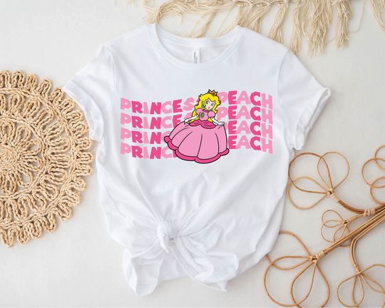 Princess Peach Star Shirt, Princess Peach Crown Shirt, Feeling Peachy T Shirt