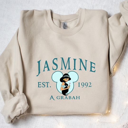Retro Jasmine Princess Sweatshirt, Disney Princess Sweatshirt, Jasmine Disney Sweatshirt
