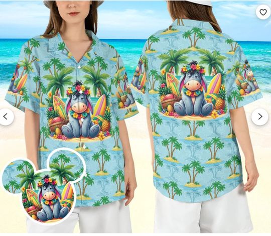 Tropical Eeyore Beach Hawaii Shirt