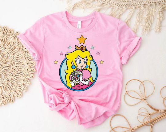 Princess Peach Star Shirt,Princess Peach Shirt,Princess Peach Crown Shirt