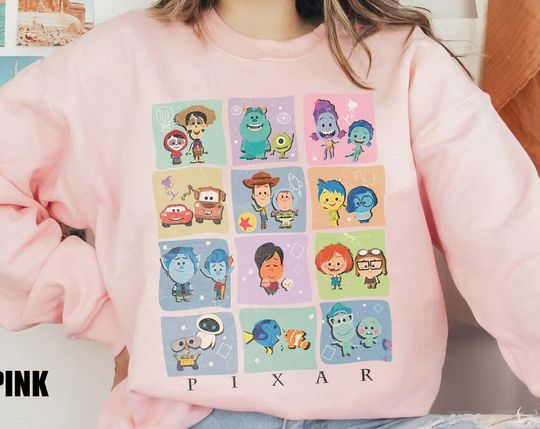 Disney Pixar Movies Frame Sweatshirt, Pixar Characters Shirt, Disney Pixar Shirt