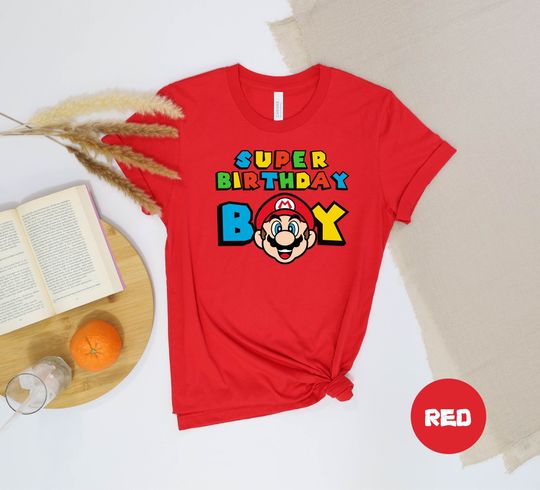 Custom Birthday Shirt, Birthday Shirt For Kids, Mario Birthday Shirt
