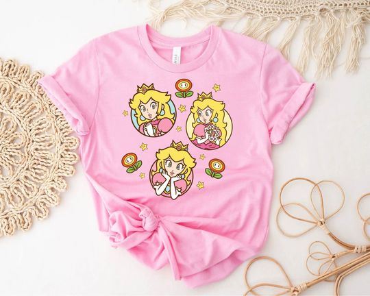 Princess Peach Star Shirt, Princess Peach Crown Shirt