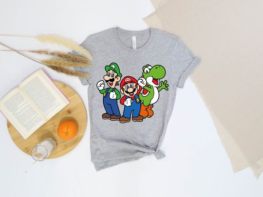 Super Mario Luigi Yoshi Friend Tshirt, Super Mario Gift Shirt