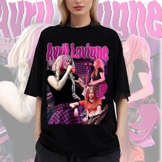 Avril Lavigne Vintage Washed T-Shirt, Princess of Pop Homage T Shirt