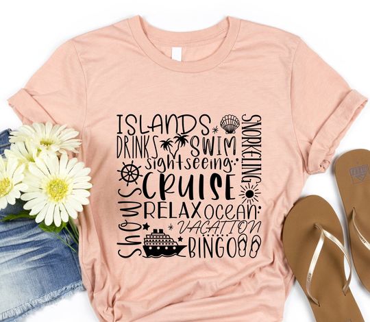 Islands Drinks Shows Ocean Vacation Shirt